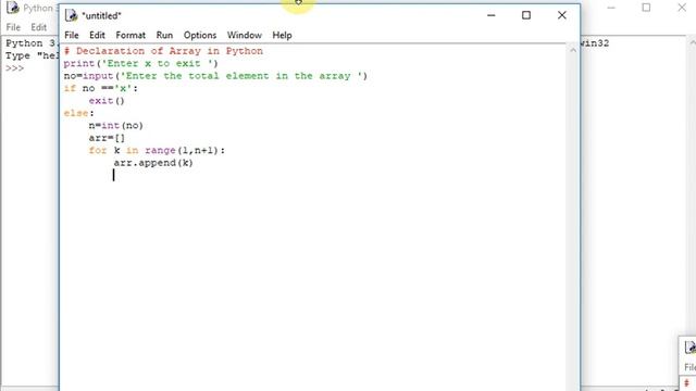 Declaration of Array in Python смотреть онлайн