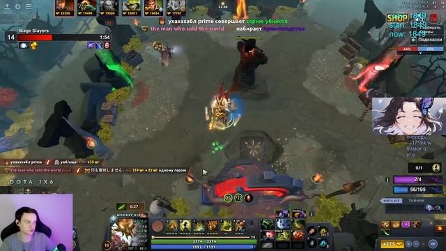 ПОГОНЯ ЗА БАНАНАМИ В DOTA 1X6 / RAZE1X6 ИГРАЕТ НА MONKEY KING (W)