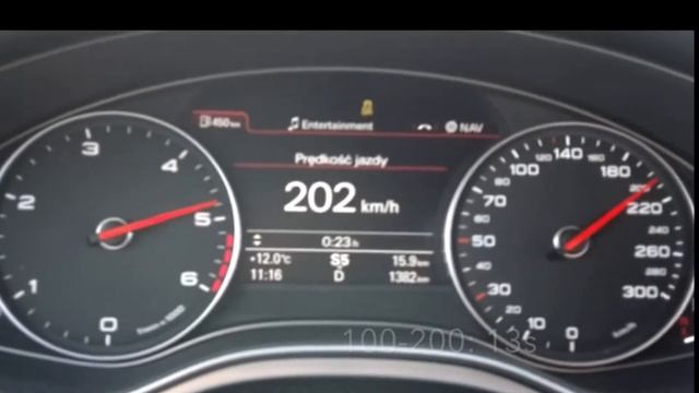 Audi A6 C7 3.0 BiTDI quattro 313ps acceleration смотреть онлайн