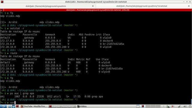 Linux Astuces - 16. Netstat, découverte des connexions/ports et routes смотреть онлайн