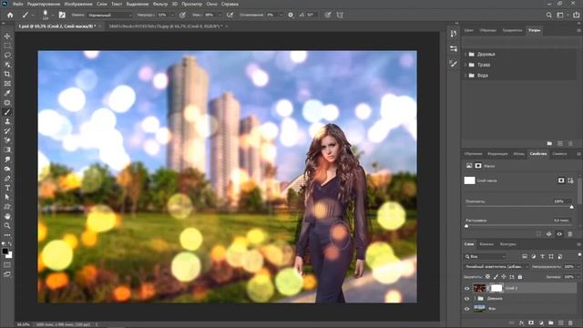 Эффект Боке в Фотошоп - Photoshop урок смотреть онлайн
