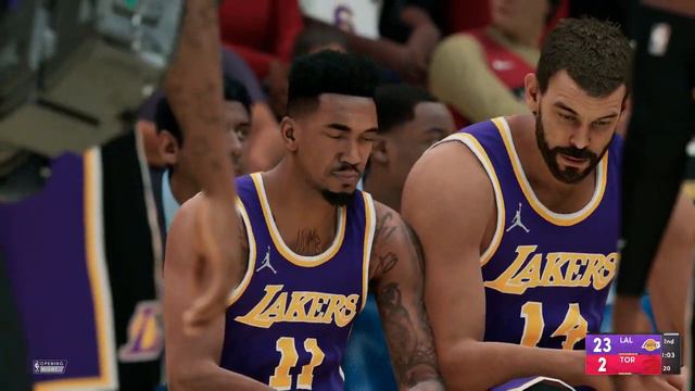 Los Angeles Lakers vs Toronto Raptors - NBA 2K22 Gameplay PS5 смотреть онлайн