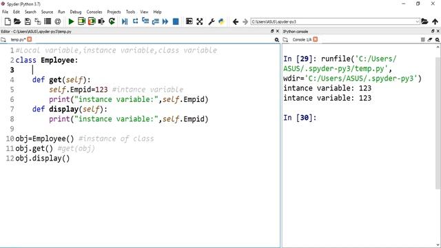 #02| OOP in Python | Python OOP Tutorial | Instance variable ,class variable,Local variable | Tamil смотреть онлайн