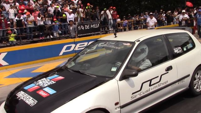 Carrera Honda Civic Israel Auto Blanco Vs Mario Vehiculo Morado Apuesta 10 Mil Pesos 1/4 De Milla