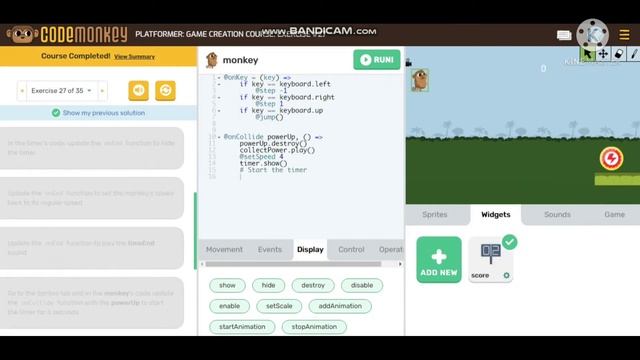 CodeMonkey:PlatFormer Game Creation All Bonus Task Solution смотреть онлайн
