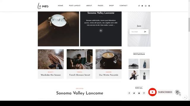 Lemars - Personal Blog WordPress Theme смотреть онлайн