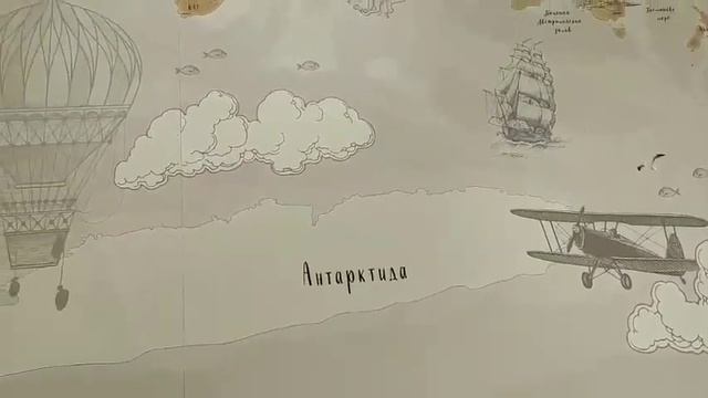 Фотообои для детской комнаты "Карта" смотреть онлайн