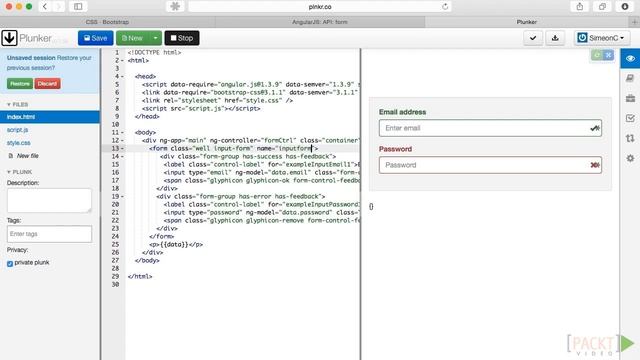 Вебсайт на AngularJS и Bootstrap / Simple website in AngularJS and Bootstrap - p3 смотреть онлайн