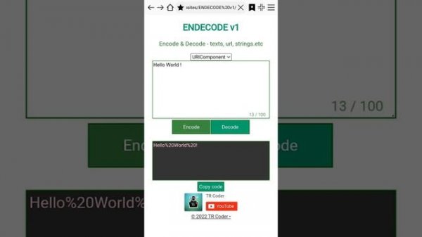 ENDECODE v1 - Script to Encode Decode Texts or URL & Strings