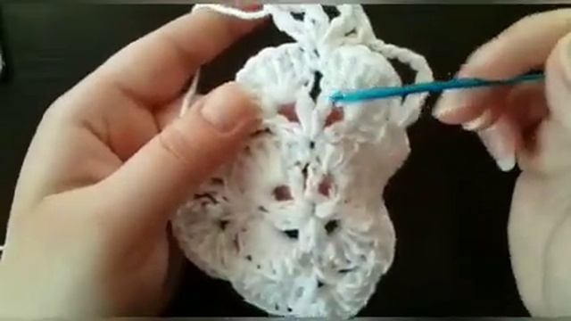 Узор (мотив) крючком для детского пледа, салфетки. смотреть онлайн