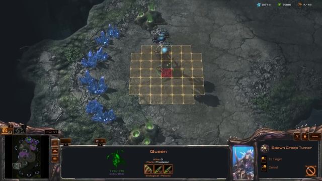 Starcraft 2 - Creep Spread Tricks смотреть онлайн