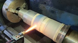 Газопламенное напыление покрытия из шнура «Чёрный корунд»