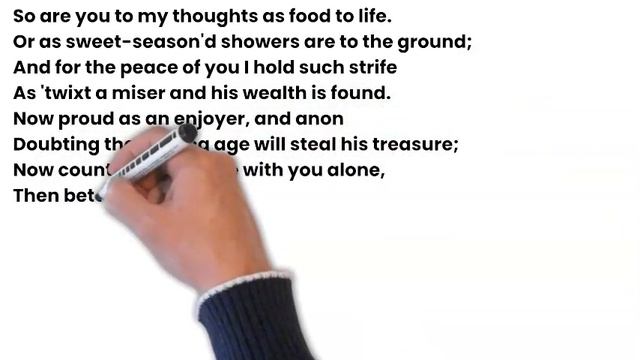 Sonnet 75 by William Shakespeare | So Are You To My Thoughts As Food To Life смотреть онлайн