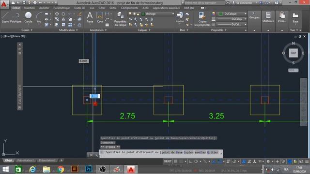 AutoCAD Plan beton arme projet de fin de formation dessin partie 5 facade смотреть онлайн