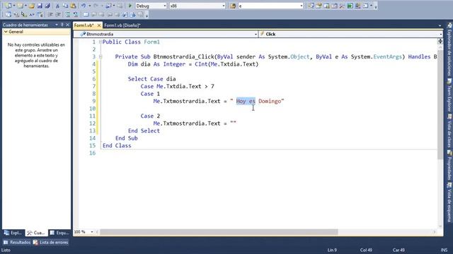 FUNCION SELECT CASE EN VISUAL BASIC 2010 смотреть онлайн