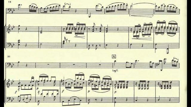 Grand Concerto for Bassoon and Orchestra in F Major, J.N Hummel - Score Video. смотреть онлайн