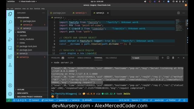 AM Coder - Intro to Fastify and Liquid Templating Language (Write up in video description) смотреть онлайн