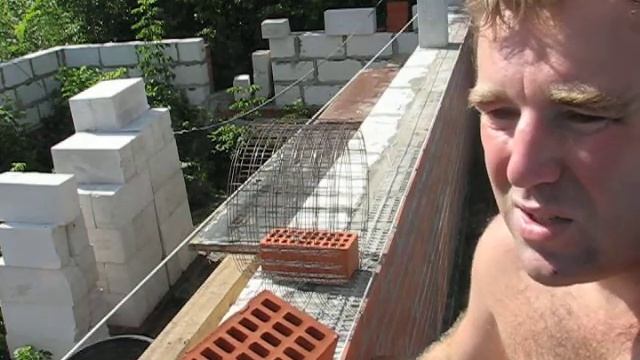 Кладка стен. Пеноблок и облицовочный кирпич. смотреть онлайн