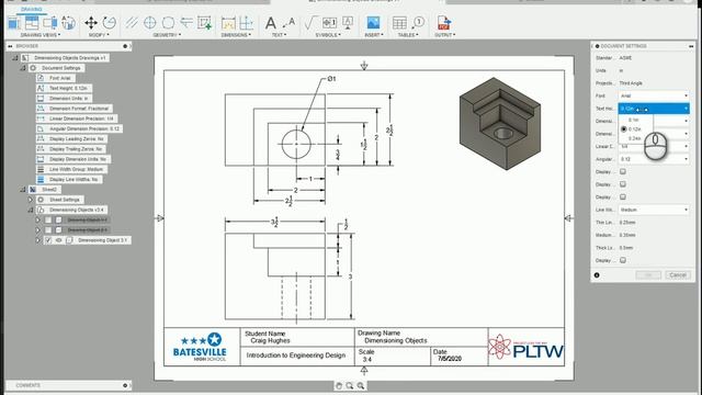 Fusion 360 Changing Drawing Settings смотреть онлайн