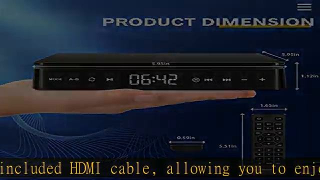 tengertang Region-Wide Free DVD Player Portable CD Player with HDMI and AV Output Ports Multifuncti смотреть онлайн