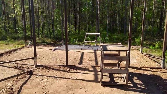 Каркасный металлический гараж с мастерской