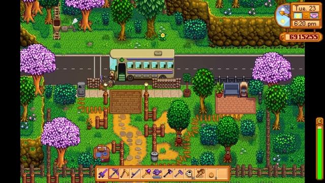 Decorating the Bus Stop in Stardew Valley | Stardew Builds смотреть онлайн