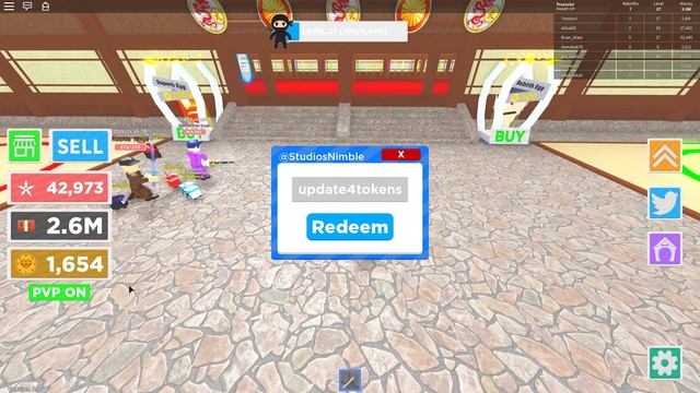 ⚔️СИМУЛЯТОР НИНДЗЯ⚔️ 3 НОВЫХ АДМИН КОДА!! ROBLOX Ninja Masters смотреть онлайн