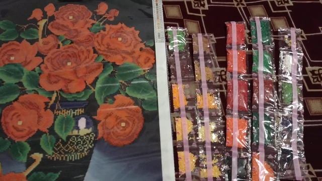 Мой новый набор алмазная мозаика"Розы в вазе"? Я в шоке....они прекрасны ? смотреть онлайн