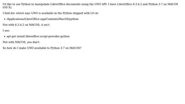 How to Install LibreOffice Python on MacOS? смотреть онлайн