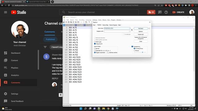 Regular Expression Tutorial with Real World Example Question in Notepad++ смотреть онлайн