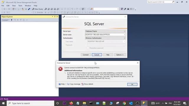 Cannot connect to SQL server ....#SQL #SQL Server Error смотреть онлайн