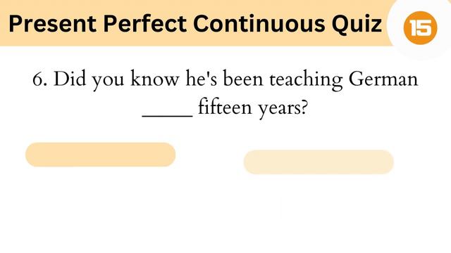 Tenses Quizzes | 10 Present Perfect Continuous Quiz | Test Your Knowledge | Grammar Test смотреть онлайн
