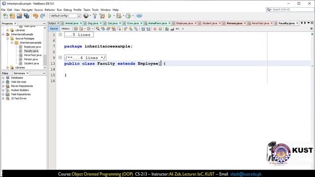 Lecture 09 - V2 - Object Oriented Programming in Java - Inheritance - Example смотреть онлайн
