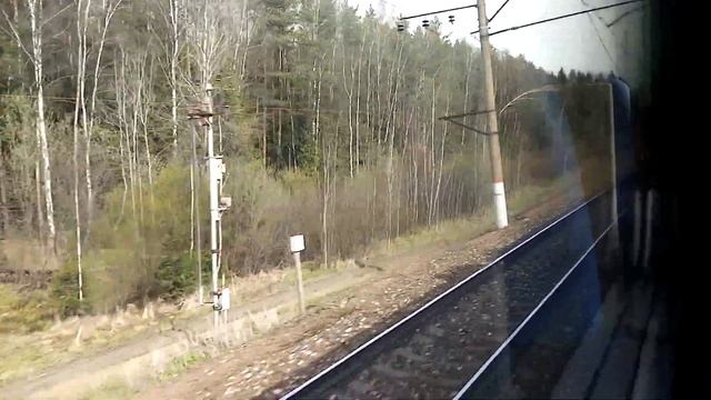 Ярославское направление РЖД. ЭД4М 0387 Экспресс РЭКС "Фёдор Чижов". Москва-Яр. - Александров-1. смотреть онлайн