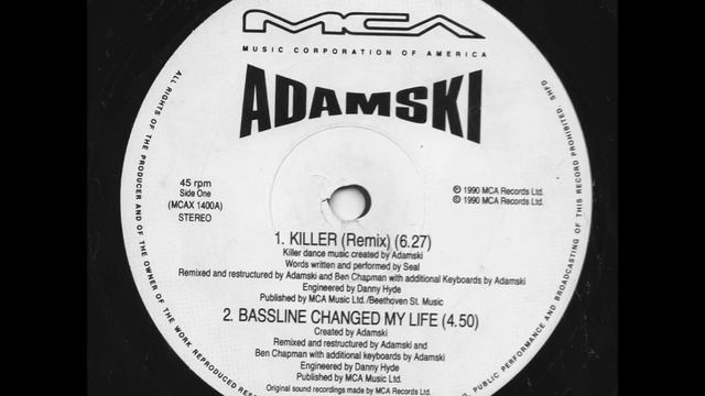 Adamski featuring Seal - Killer (Remix) (12" Vinyl) смотреть онлайн