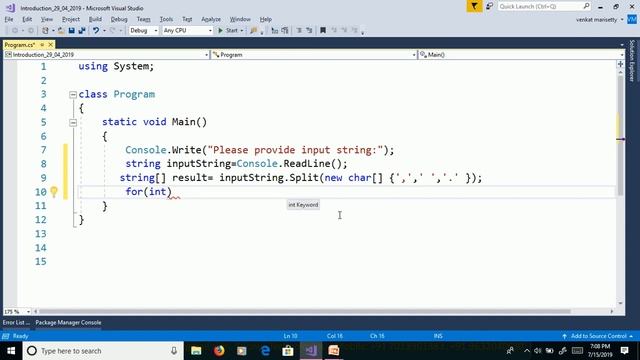 Program to split Sentence into words with Split Function in C# - Part 33 смотреть онлайн