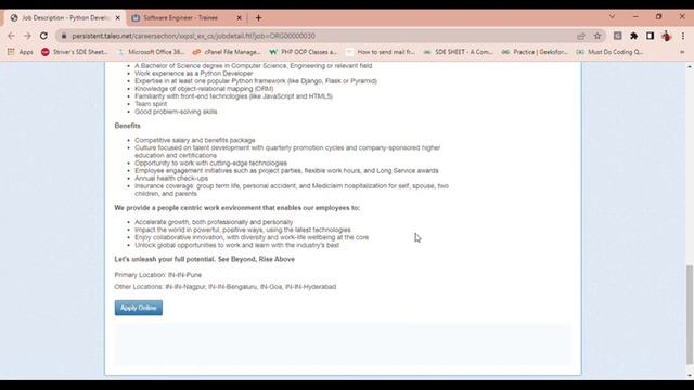 TVS Next Hiring | Persistent Python Developer Hiring | 2022 | 2021 | 2020 | Any Branch Can Apply смотреть онлайн