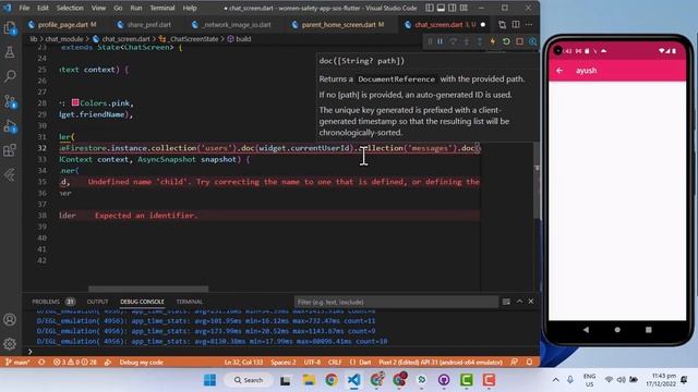 Chat app - collection in firebase | women safety SOS app Flutter complete app part 29 смотреть онлайн