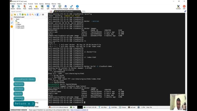 How to create a docker image and push it to the docker hub on AWS EC2 | Docker Hub QuickStart смотреть онлайн