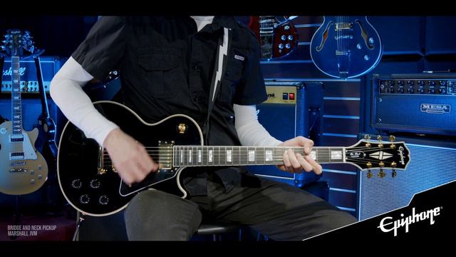 Epiphone Les Paul Custom Ebony sound & review смотреть онлайн
