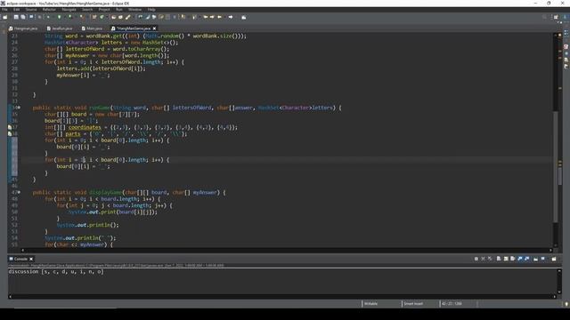 Hangman game in Java Tutorial смотреть онлайн