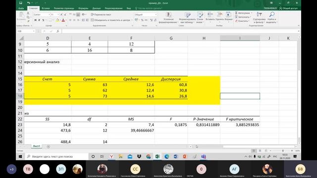 Мат.Стат. Пара 29.11.2020 смотреть онлайн