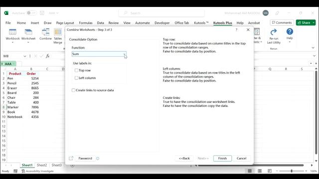 Vlookup Across Multiple Worksheets And Sum Results With Kutools For Excel смотреть онлайн