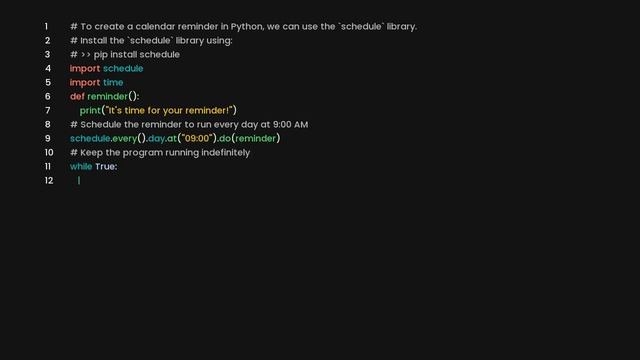 Create a calendar reminder in python смотреть онлайн