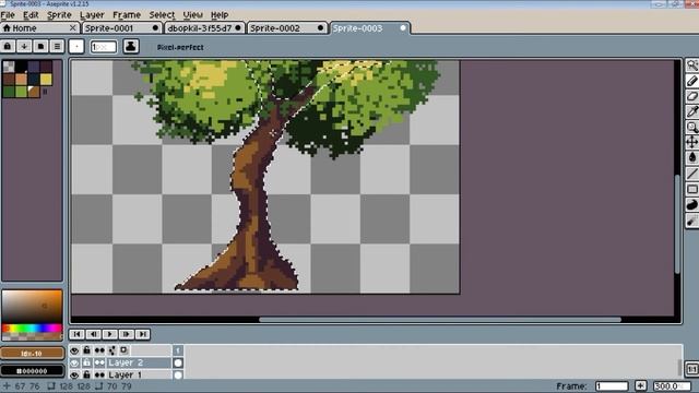 HOW TO PIXEL ART TREES ( ASEPRITE TIMELAPSE ) смотреть онлайн