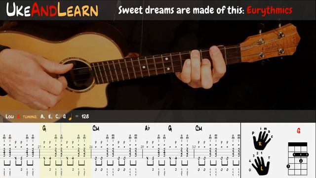 Sweet dreams are made of this: UKULELE FINGERSTYLE TUTORIAL W/ LYRICS, & FREE PDFs смотреть онлайн