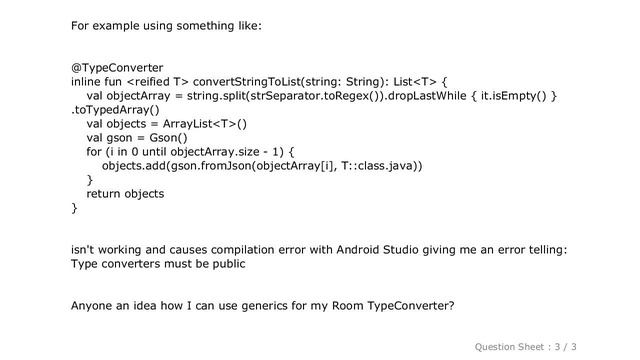 Android : Android: How to make type converters (for Room) generic for all List of objects in Kotlin смотреть онлайн