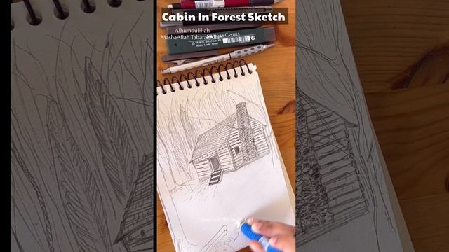 How to draw cabin in forest with pencil | Cabin in forest sketch #sketch #drawing #art #pencilsketc смотреть онлайн