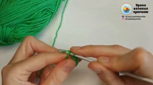 Урок 6. 6 столбиков без накида крючком в кольцо амигуруми / Уроки вязания крючком