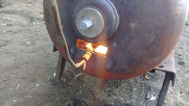 Печка в гараж на дизеле. Первые испытания смотреть онлайн